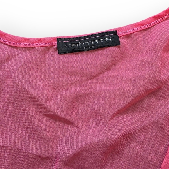 Bundle Of 2 Cantata Crochet Tanks, Pink And Turquoise - Picture 7 of 8